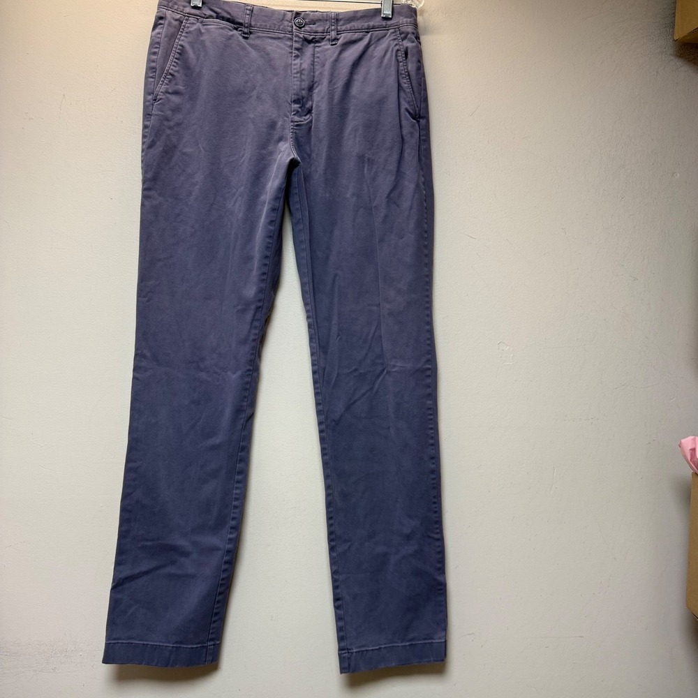 J.Crew Chino Pants Mens 32x34 Blue Excellent Driggs Straight Leg Cotton Twill